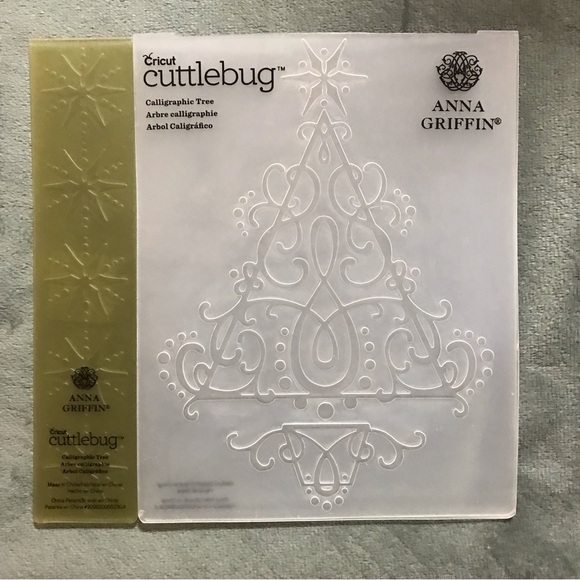 Cuttlebug Anna Griffin CALLIGRAPHIC TREE embossing folder & border set - Picture 1 of 4